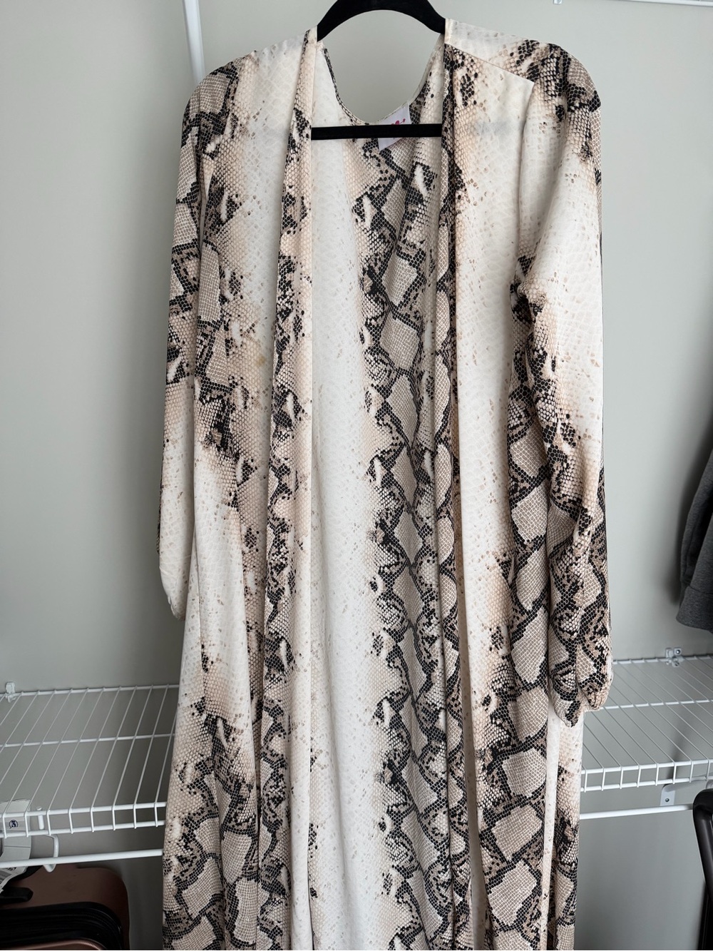 Buddy Love Snakeskin Duster Cardigan